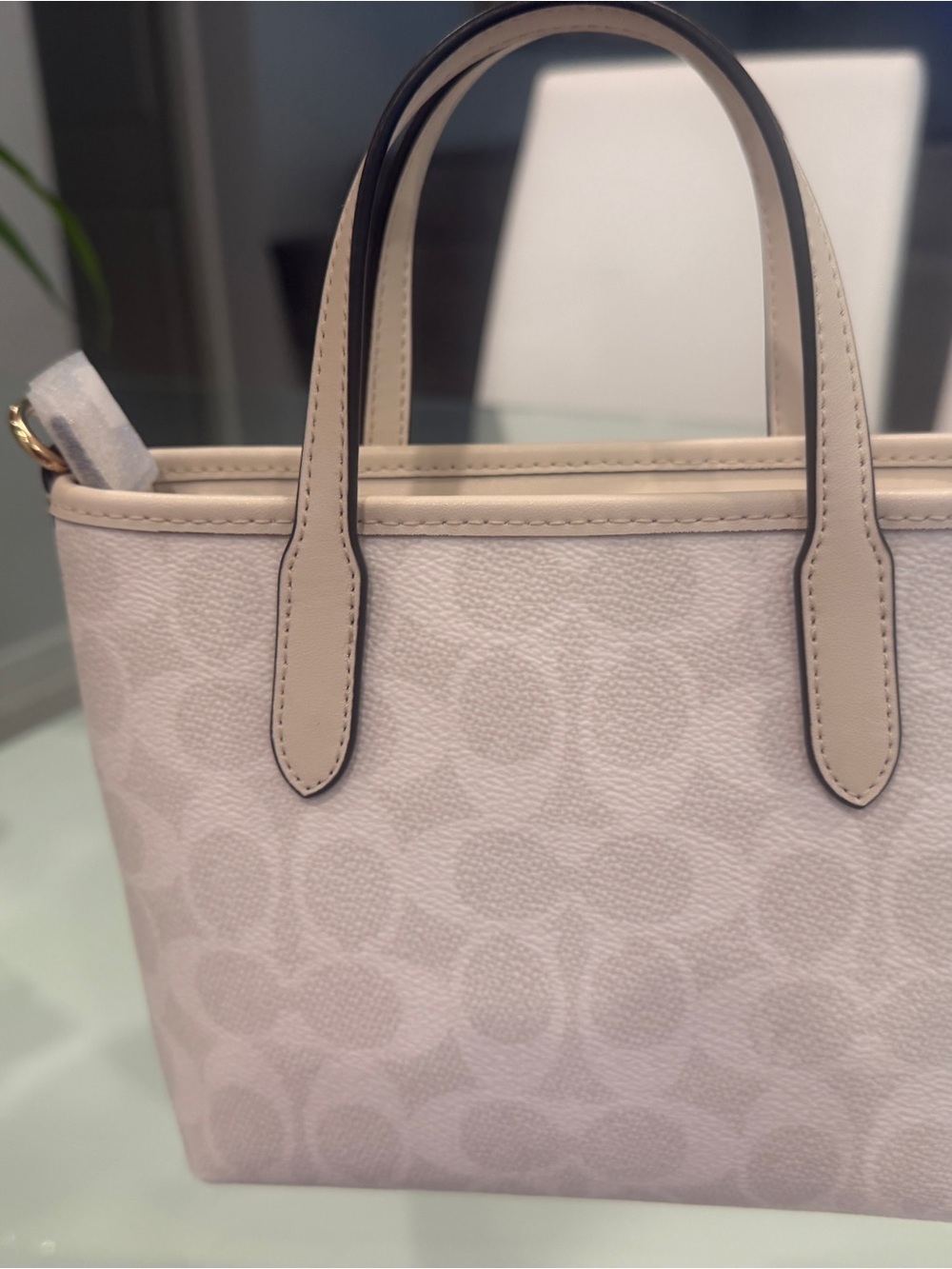 COACH Chalk Signature Mini Tote Bag - Picture 3 of 11